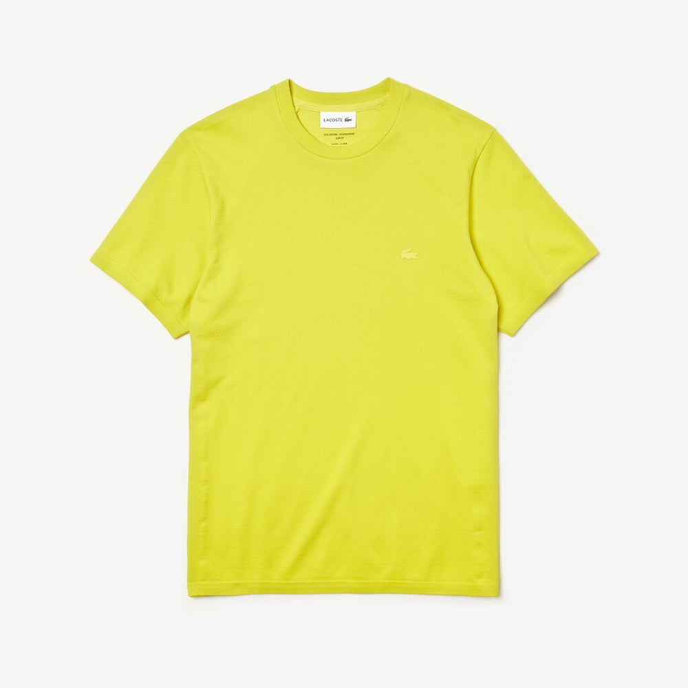 Mens   Motion Breathable Seamless T-shirt | Lacoste Yellow • J5D