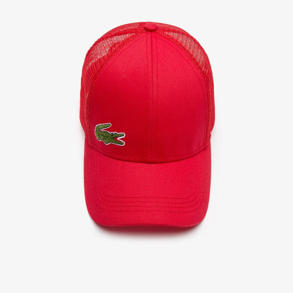 Mens   SPORT Mesh Panel Cotton Cap | Lacoste Red • 240