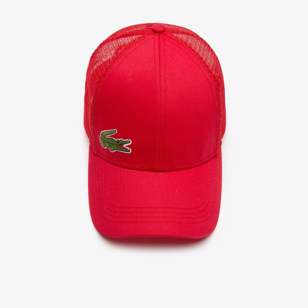 Mens   SPORT Mesh Panel Cotton Cap | Lacoste Red • 240