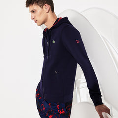 Mens   SPORT Novak Djokovic Croc Logo Sweatshirt | Lacoste Navy Blue / Bordeaux • 1Ye