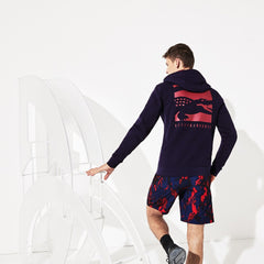 Mens   SPORT Novak Djokovic Croc Logo Sweatshirt | Lacoste Navy Blue / Bordeaux • 1Ye