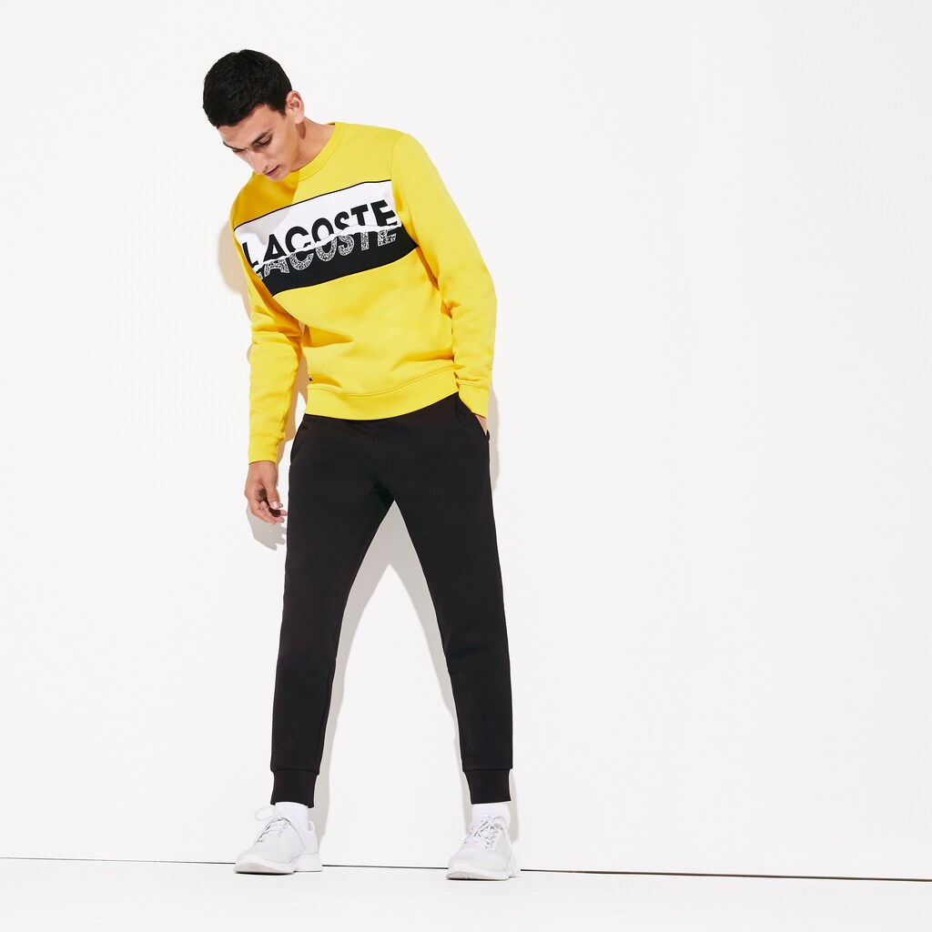 Mens   SPORT Cotton Fleece Tennis Sweatpants | Lacoste Black • 031