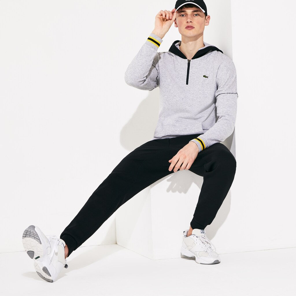 Mens   SPORT Fleece Tennis Track Pants | Lacoste Black • 031