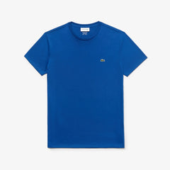 Mens   Crew Neck Pima Cotton T-Shirt | Lacoste Blue • Z7Z