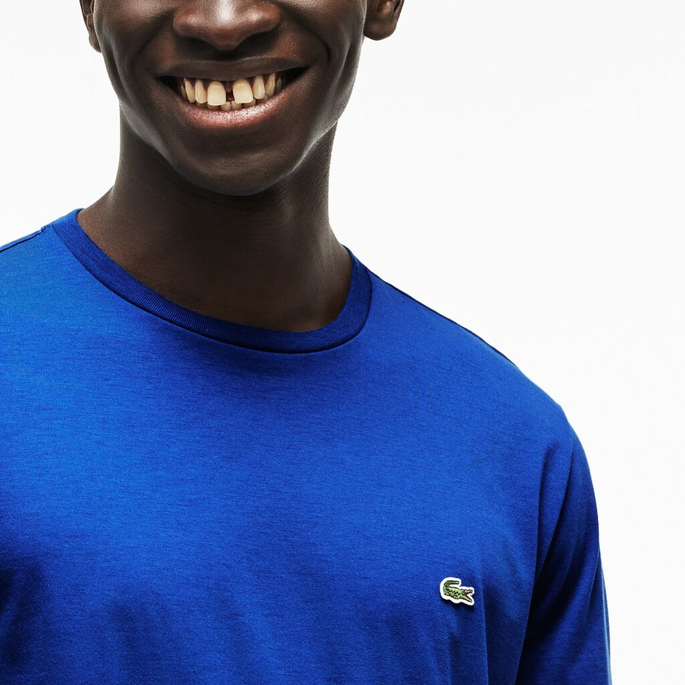 Mens   Crew Neck Pima Cotton T-Shirt | Lacoste Blue • Z7Z