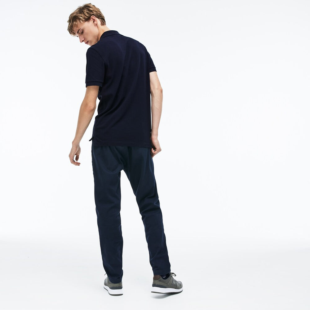 Mens   Regular Fit LCST Lettering Petit Piqué Polo | Lacoste Navy Blue • 166