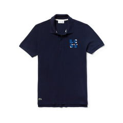 Mens   Regular Fit LCST Lettering Petit Piqué Polo | Lacoste Navy Blue • 166