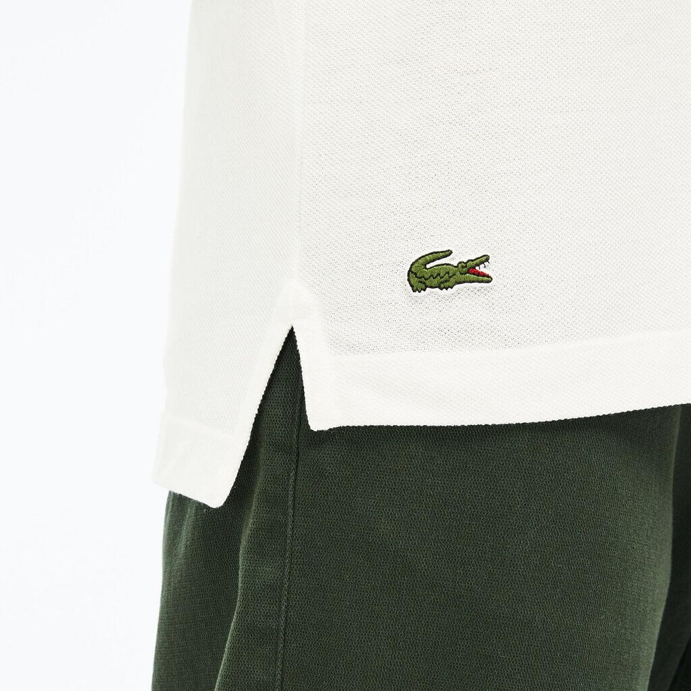 Mens   Regular Fit LCST Lettering Petit Piqué Polo | Lacoste White • 70V