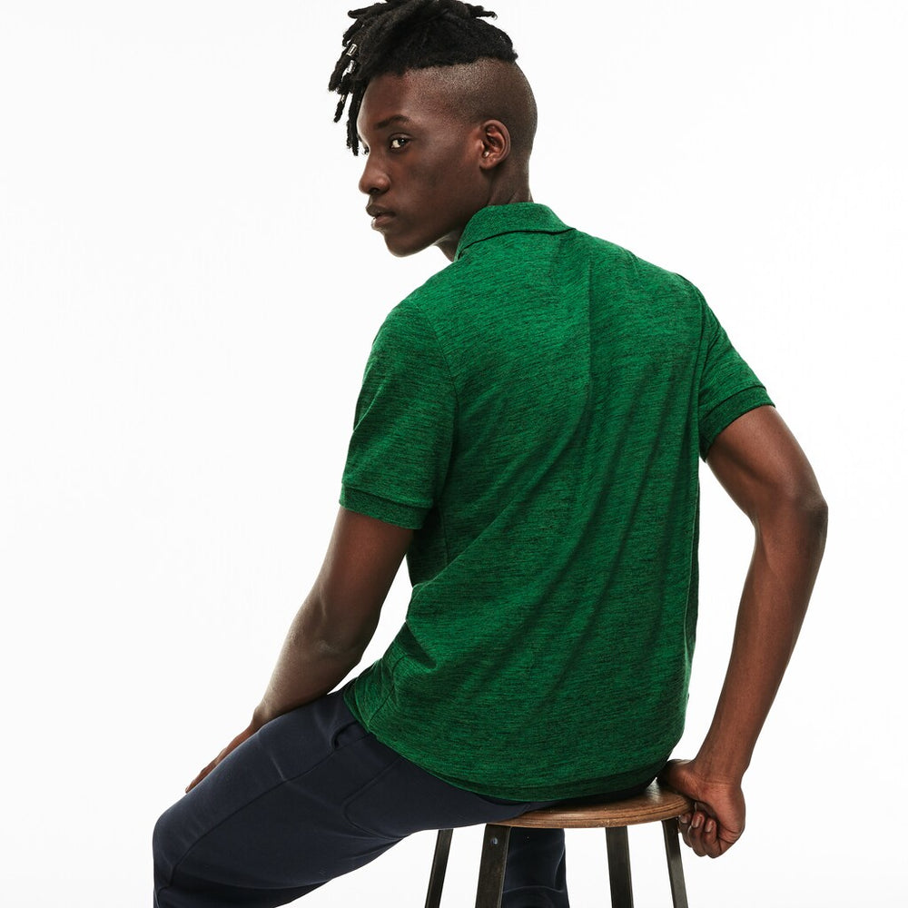 Mens Unisex LIVE Slim Fit Stretch Mini Piqué Polo | Lacoste Green • Kg1