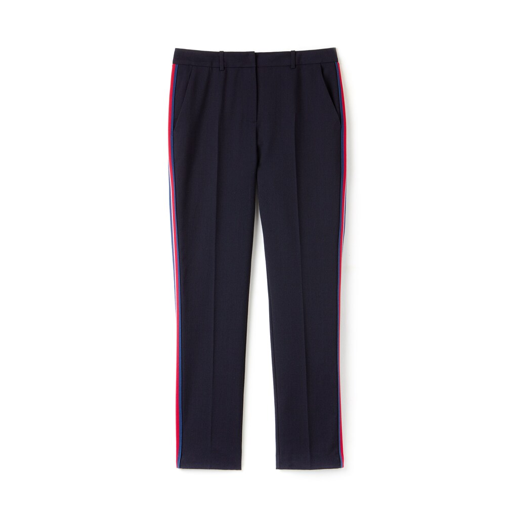 Womens Wo  Slim Fit Side Bands Stretch Wool Piqué | Lacoste Navy Blue • Nu8