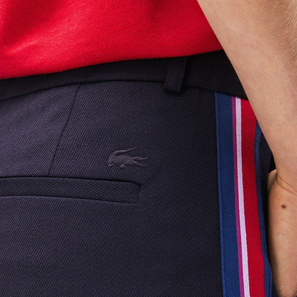 Womens Wo  Slim Fit Side Bands Stretch Wool Piqué | Lacoste Navy Blue • Nu8