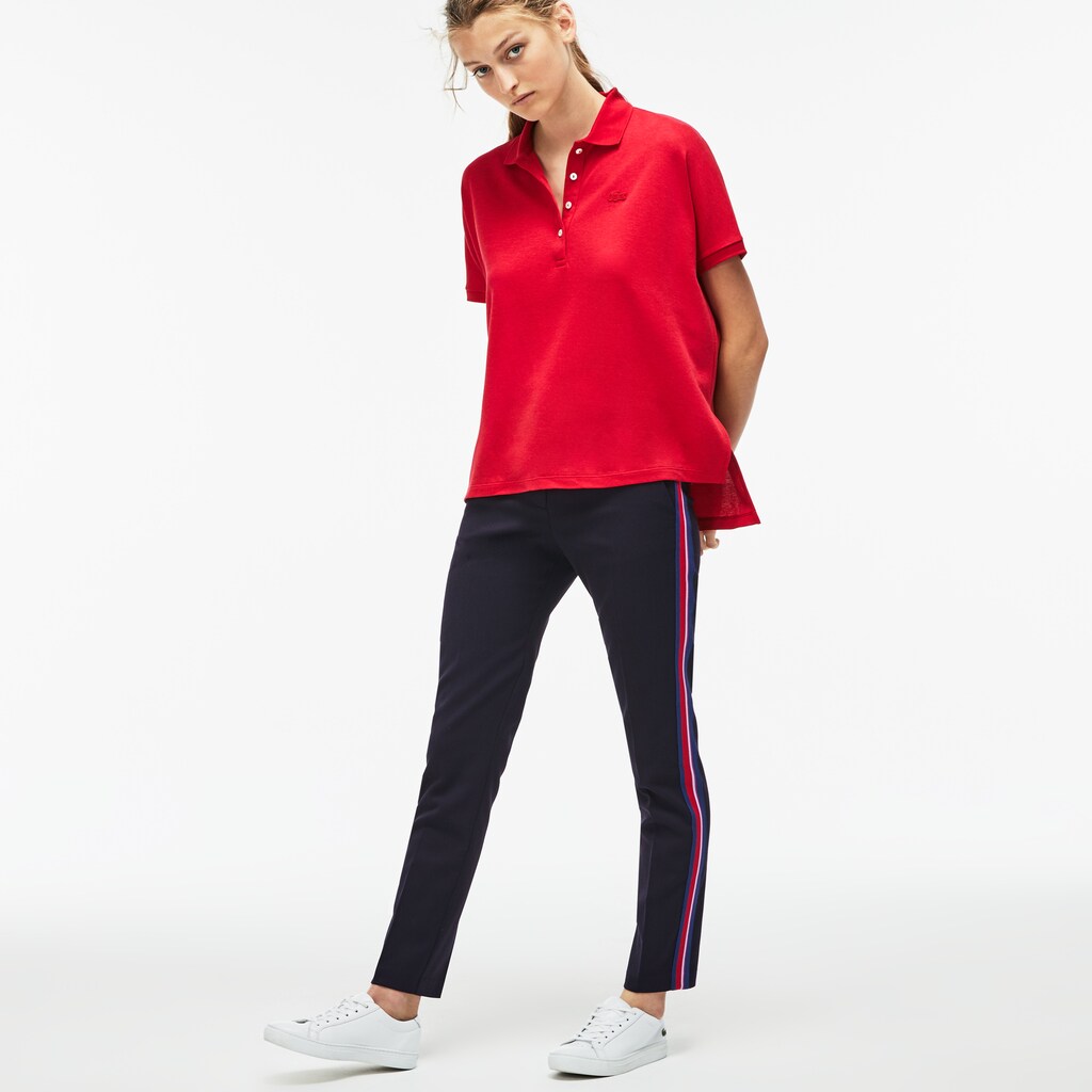 Womens Wo  Slim Fit Side Bands Stretch Wool Piqué | Lacoste Navy Blue • Nu8
