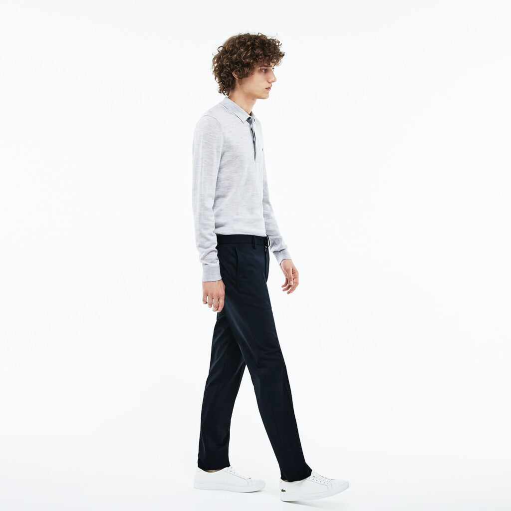 Mens   Slim Fit Stretch Twill Chino Pants | Lacoste Navy Blue • Mxq