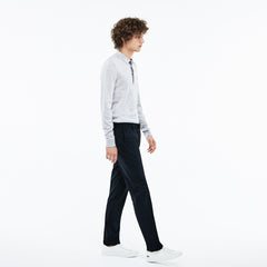 Mens   Slim Fit Stretch Twill Chino Pants | Lacoste Navy Blue • Mxq