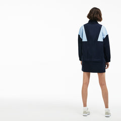 Womens Wo  LIVE Colorblock Cotton Poplin Sweatshirt Dress | Lacoste Blue / Light Blue • D07