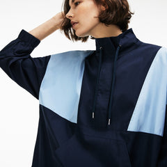 Womens Wo  LIVE Colorblock Cotton Poplin Sweatshirt Dress | Lacoste Blue / Light Blue • D07