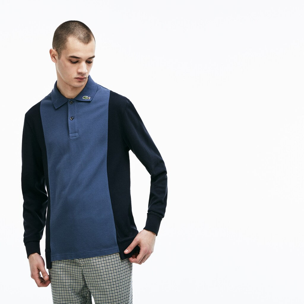 Mens   LIVE Regular Fit Colorblock Piqué Polo | Lacoste Blue • Da0