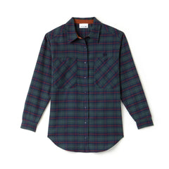 Womens Wo  Slim Fit Stretch Check Cotton Canvas Shirt | Lacoste Navy Blue / Blue • Bz9