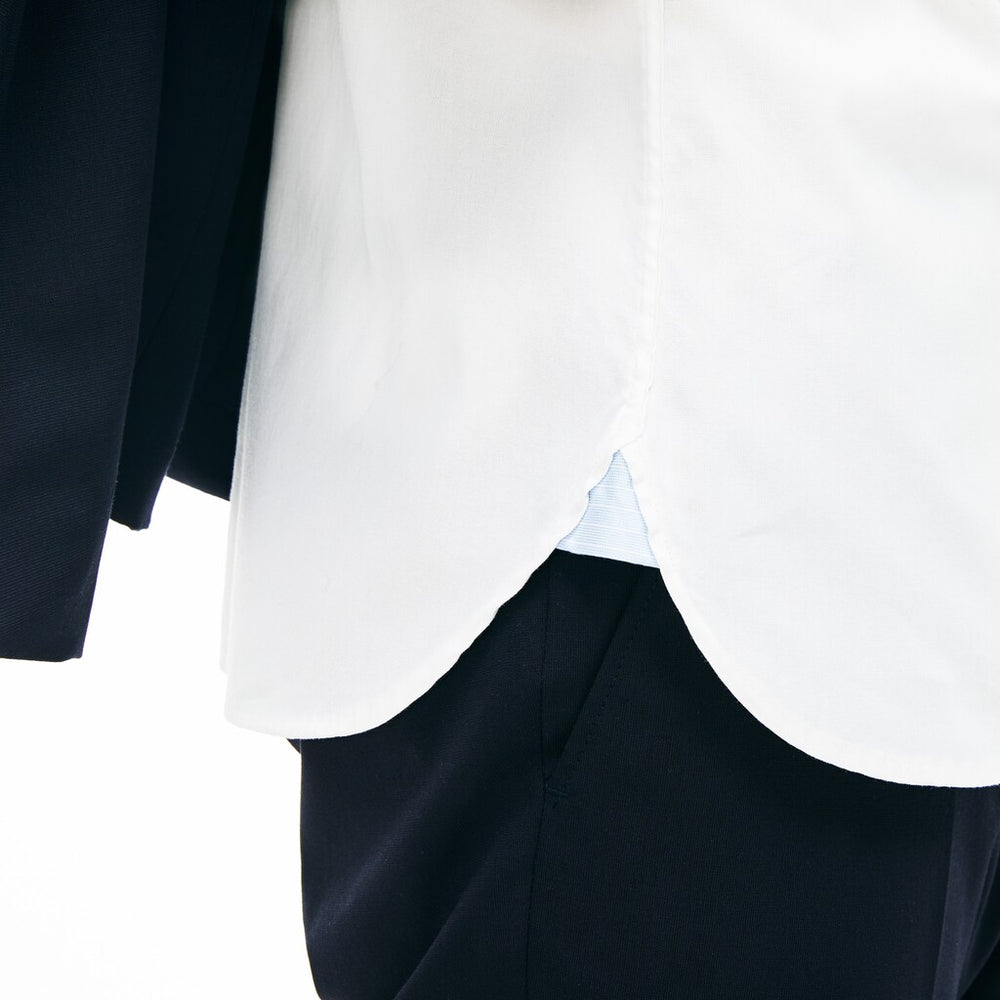 Mens   Slim Fit Stretch Cotton Pinpoint Shirt | Lacoste White • 001