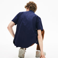 Mens   Regular Fit Mini Piqué Shirt | Lacoste Navy Blue • 423