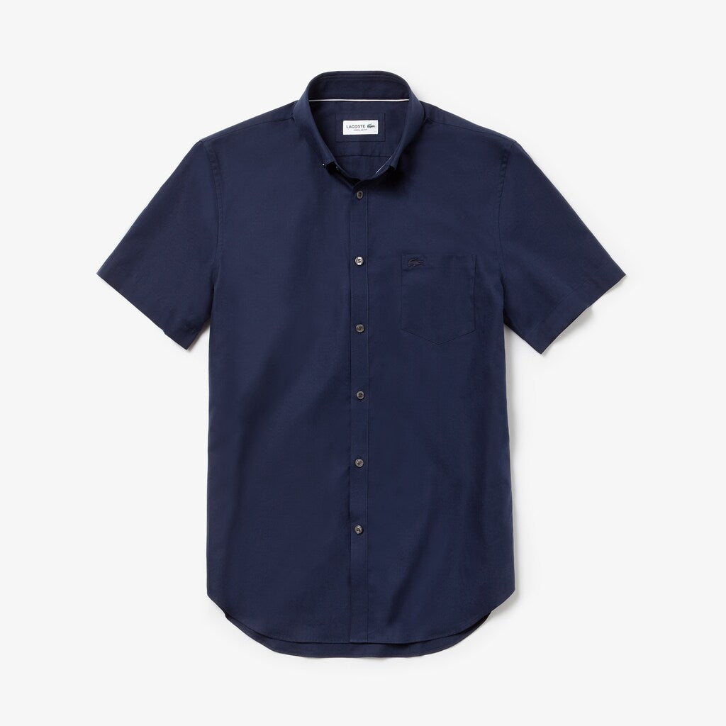 Mens   Regular Fit Mini Piqué Shirt | Lacoste Navy Blue • 423