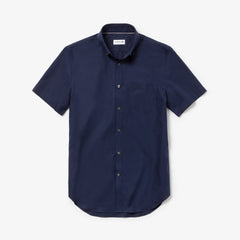 Mens   Regular Fit Mini Piqué Shirt | Lacoste Navy Blue • 423