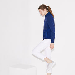 Womens Wo  SPORT Quilted Taffeta And Fleece Golf Jacket | Lacoste Navy Blue / Blue • Ekt