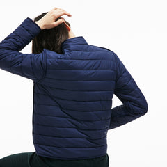 Womens Wo  Zippered Quilted Soft Taffeta Jacket | Lacoste Navy Blue • 166