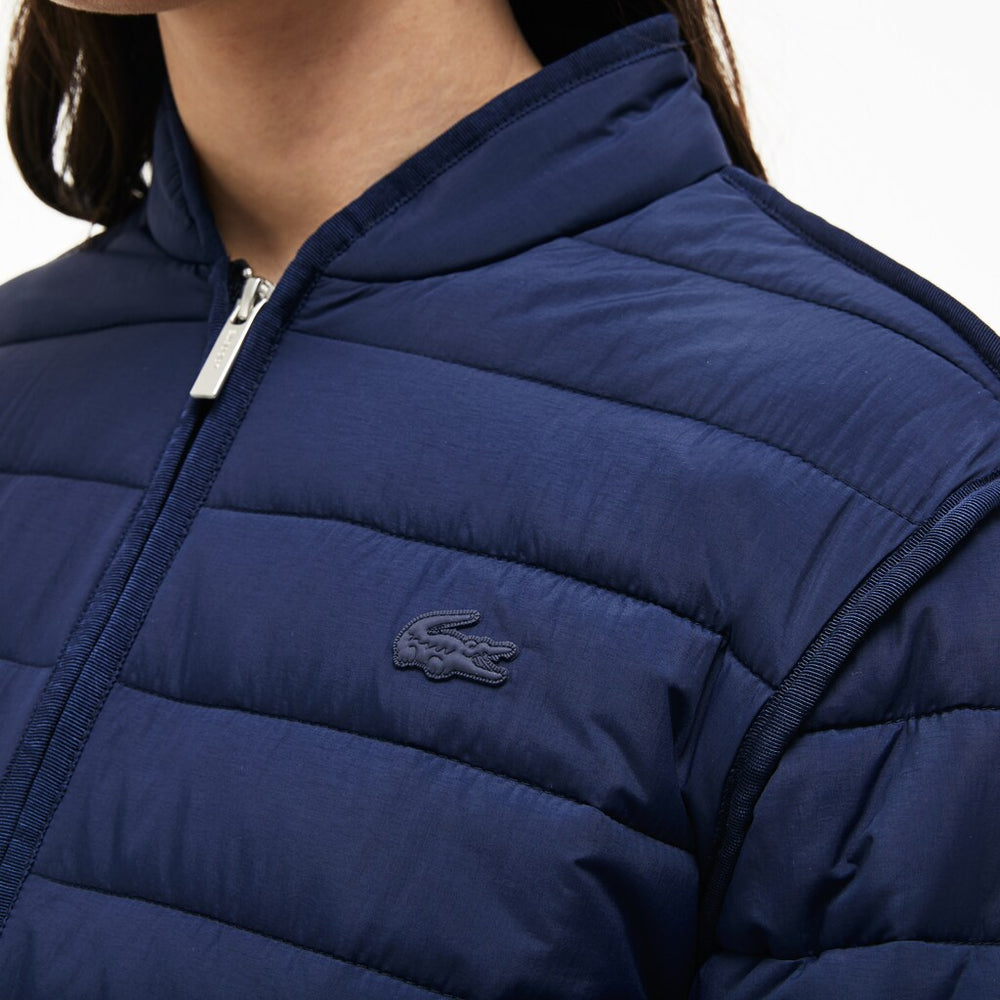 Womens Wo  Zippered Quilted Soft Taffeta Jacket | Lacoste Navy Blue • 166