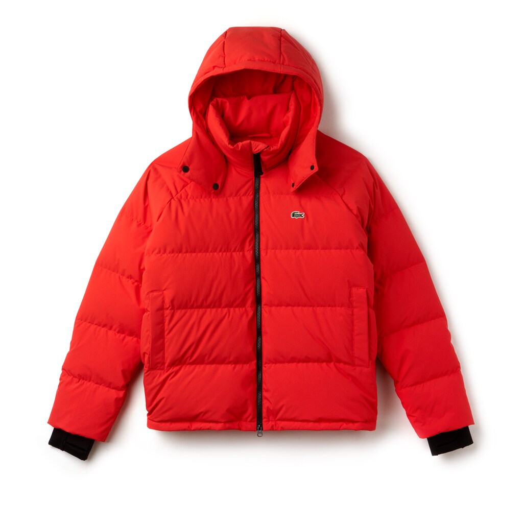 Mens   LIVE Short Water-Resistant Taffeta Quilted Jacket | Lacoste Red • D8Q