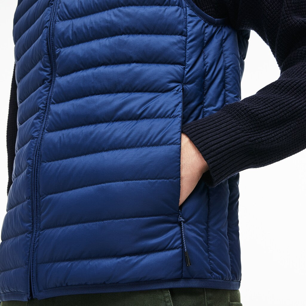 Mens   Short Contrast Lining Quilted Vest | Lacoste Inkwell • Cc3