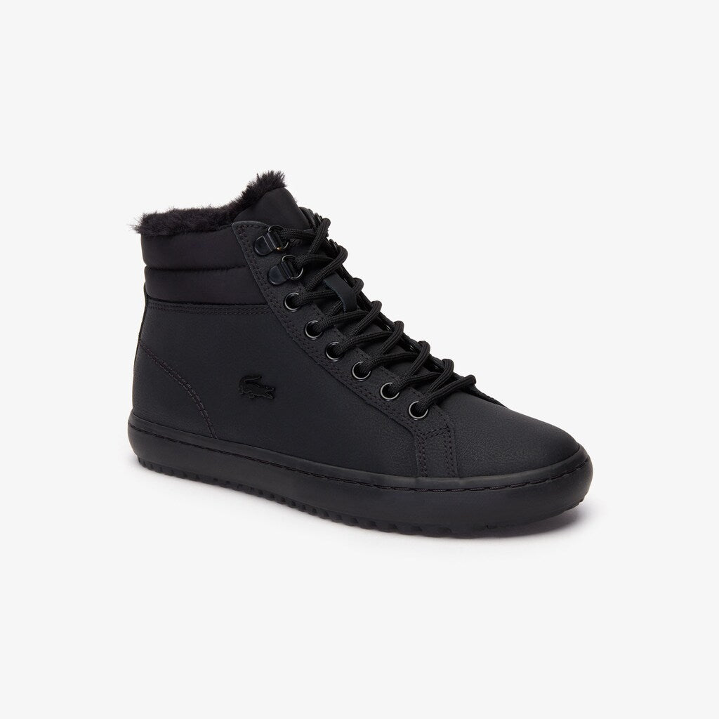 Womens Wo  Straightset Thermo Leather Boots | Lacoste Blk/Blk • 02H