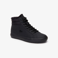 Womens Wo  Straightset Thermo Leather Boots | Lacoste Blk/Blk • 02H