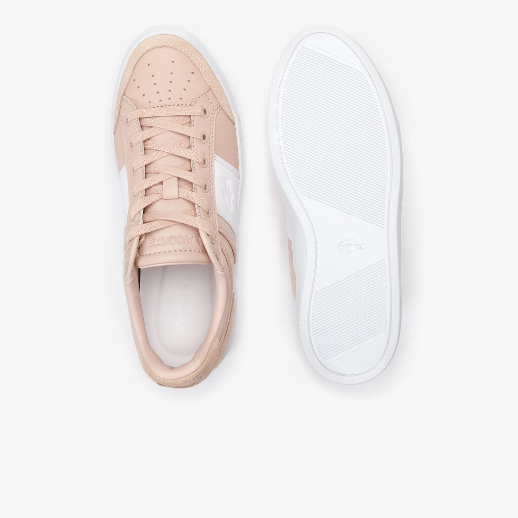 Womens Wo  Courtline Sneakers | Lacoste Nat/Wht • 7F8