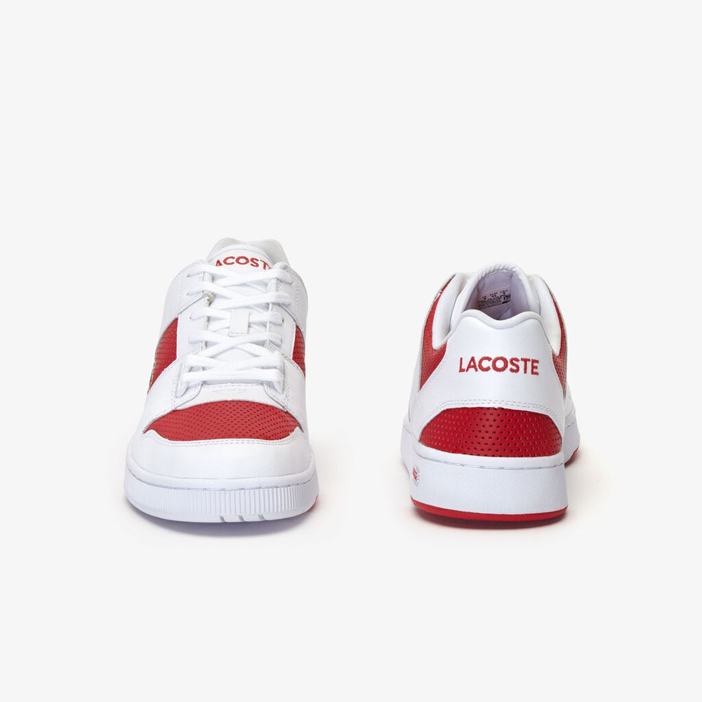 Mens   Thrill Two-Tone Leather Sneakers | Lacoste White / Red • 286