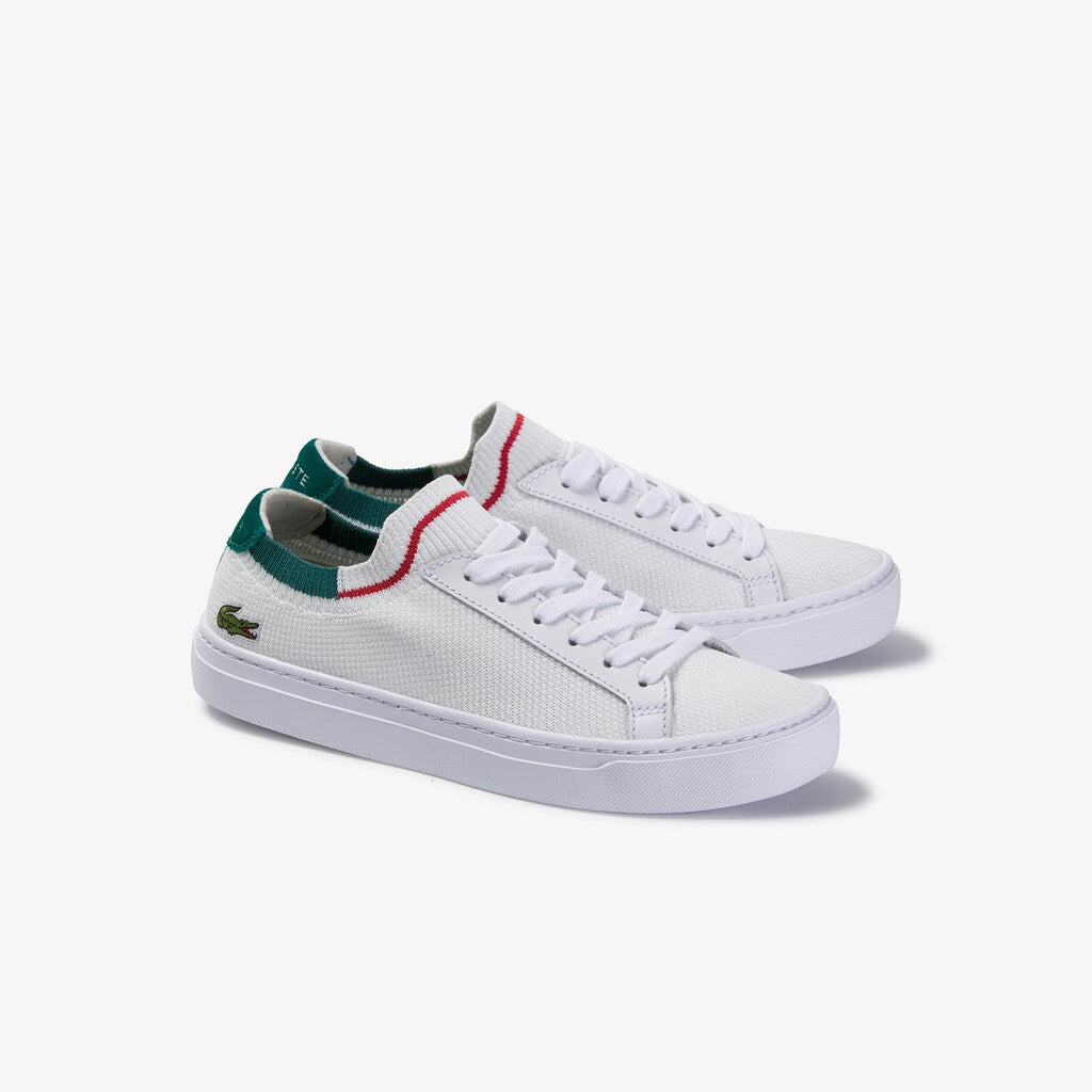Womens Wo  La Piquée Textile Sneakers | Lacoste Wht/Green • 082