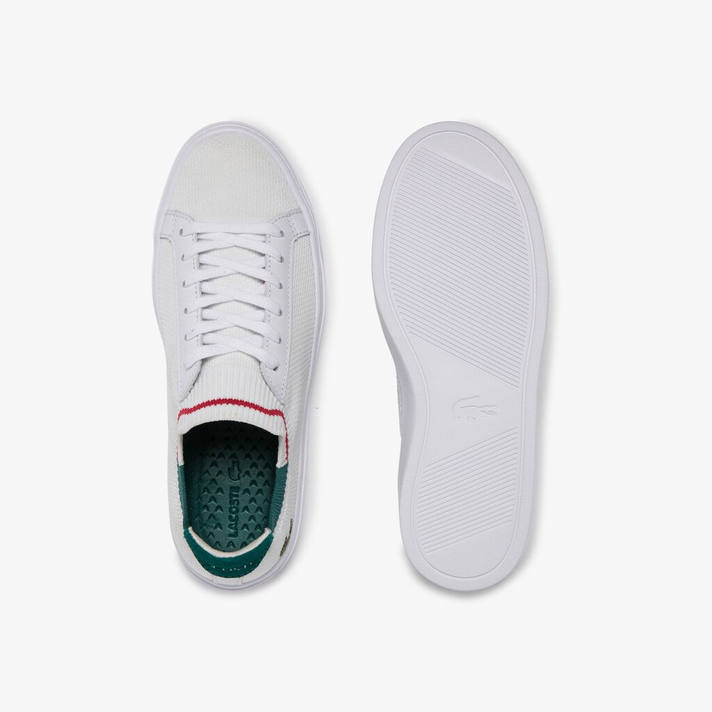 Womens Wo  La Piquée Textile Sneakers | Lacoste Wht/Green • 082