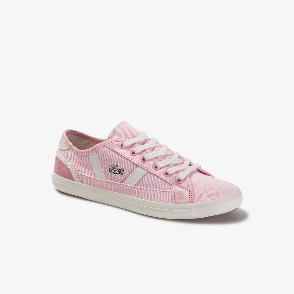 Womens Wo  Sideline Canvas Sneakers | Lacoste Light Pink/Off White • 2E5