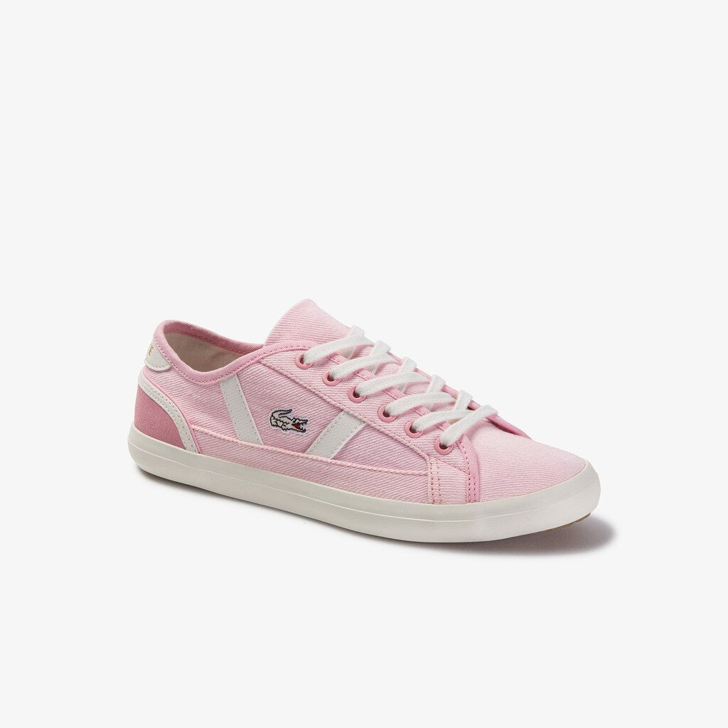 Womens Wo  Sideline Canvas Sneakers | Lacoste Light Pink/Off White • 2E5