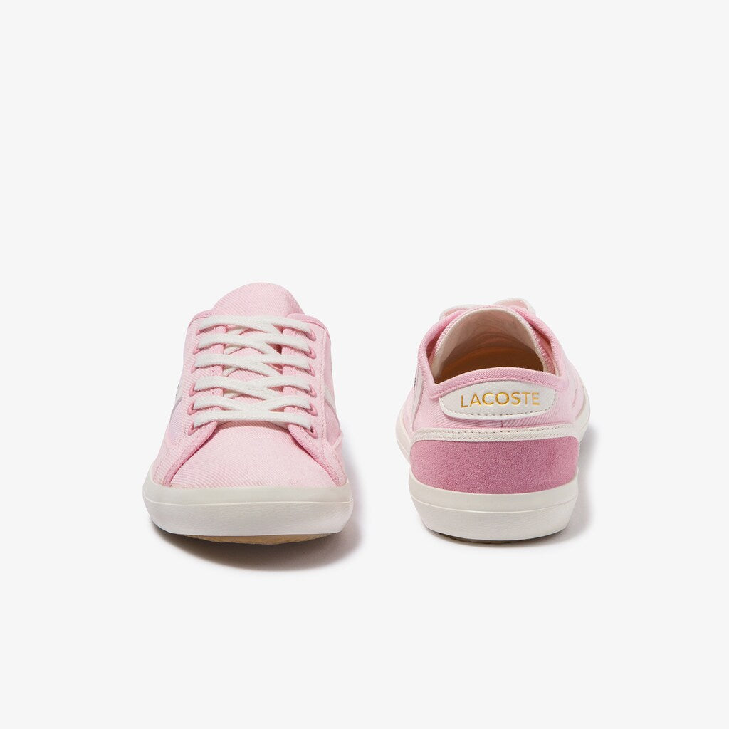 Womens Wo  Sideline Canvas Sneakers | Lacoste Light Pink/Off White • 2E5
