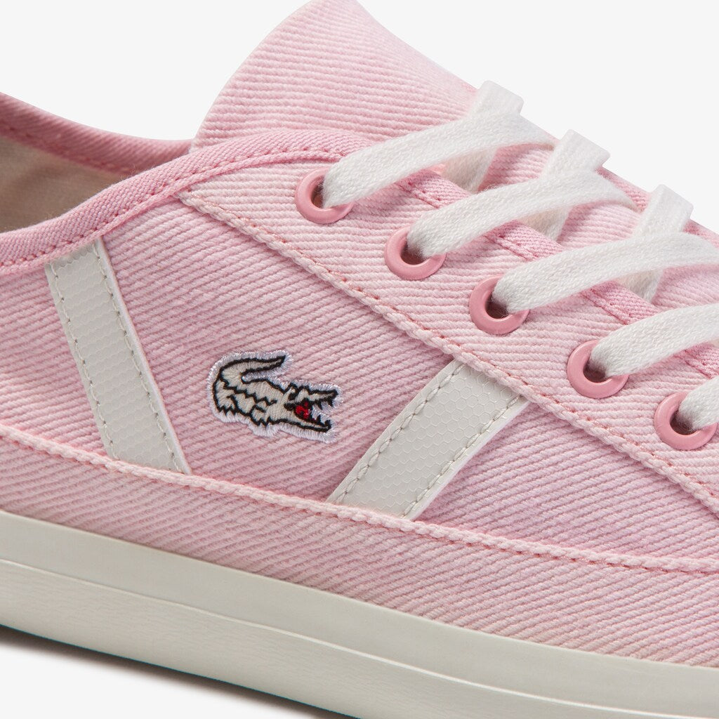 Womens Wo  Sideline Canvas Sneakers | Lacoste Light Pink/Off White • 2E5