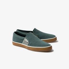Womens Wo  Gazon Canvas Slip-ons | Lacoste Dk Grn/Gum • Grg