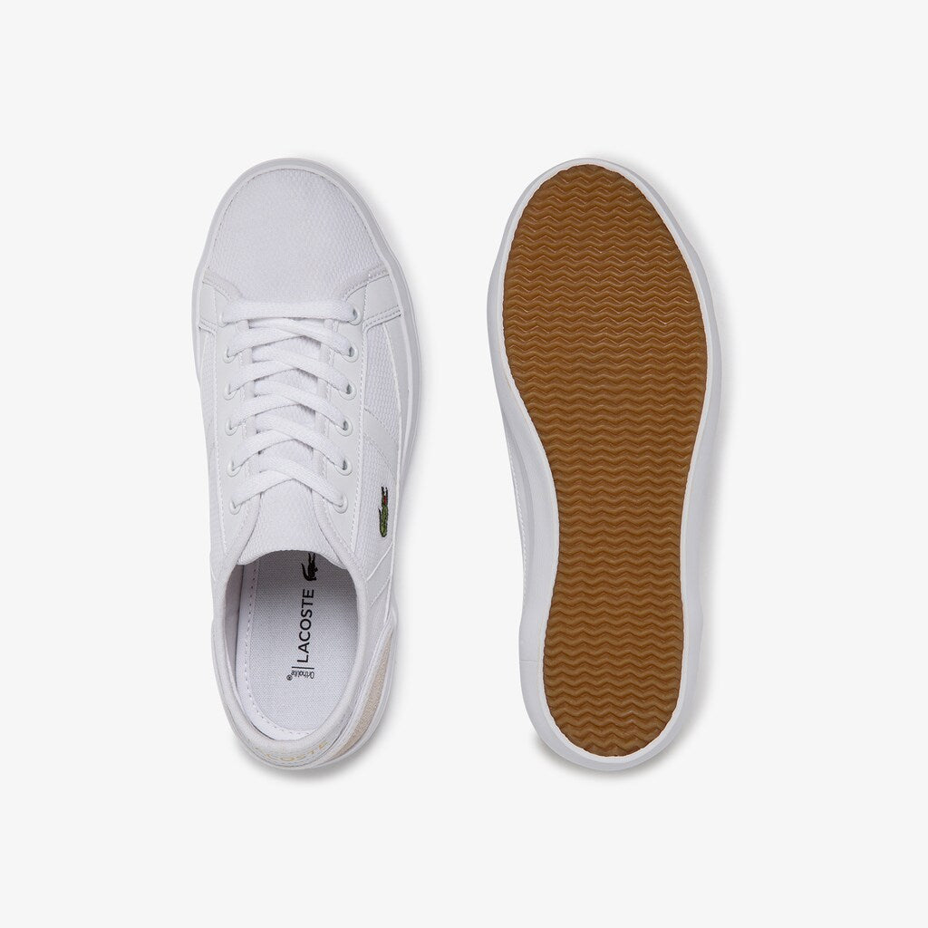 Womens Wo  Sideline Textile Sneakers | Lacoste Wht/Off Wht • 65T