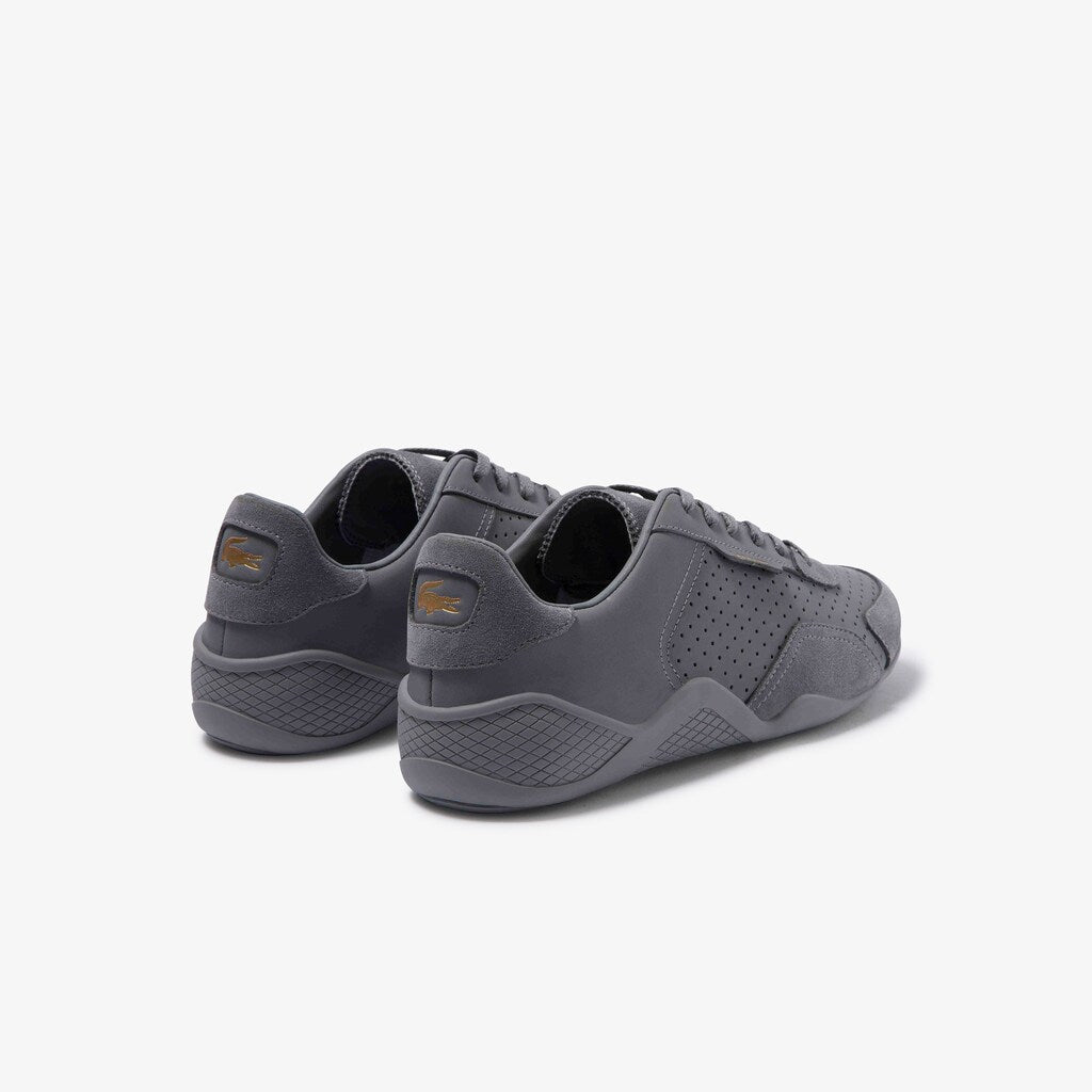 Womens Wo  Hapona Leather and Suede Sneakers | Lacoste Grey/Grey • 12C