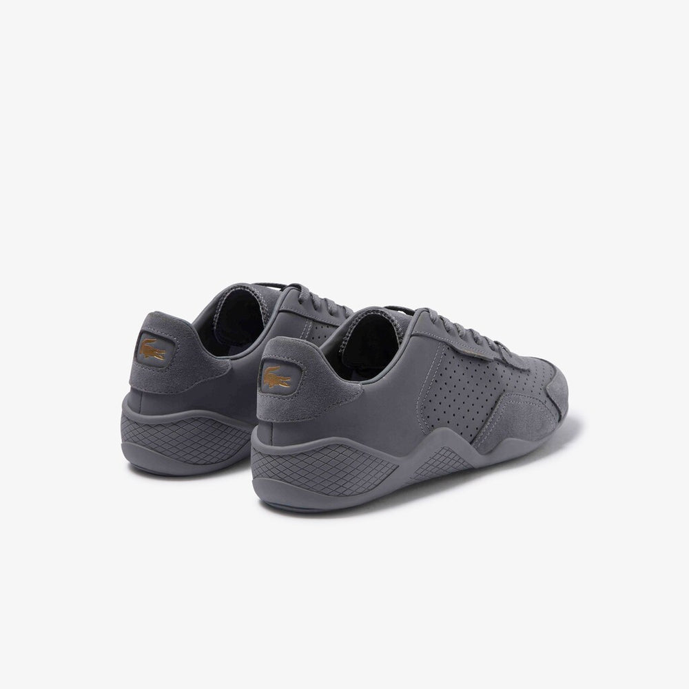 Womens Wo  Hapona Leather and Suede Sneakers | Lacoste Grey/Grey • 12C