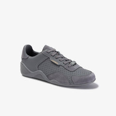 Womens Wo  Hapona Leather and Suede Sneakers | Lacoste Grey/Grey • 12C