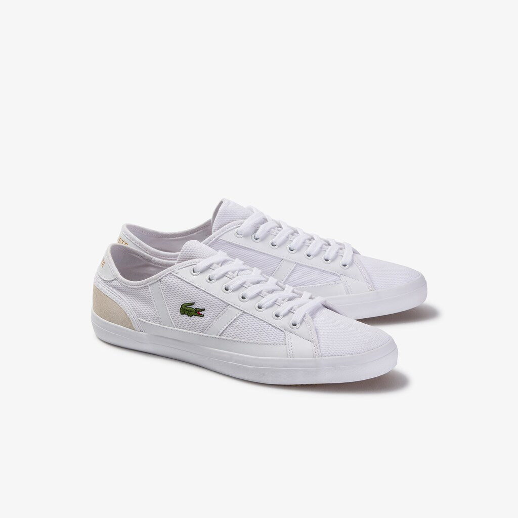 Mens   Sideline Textile Sneakers | Lacoste Wht/Off Wht • 65T