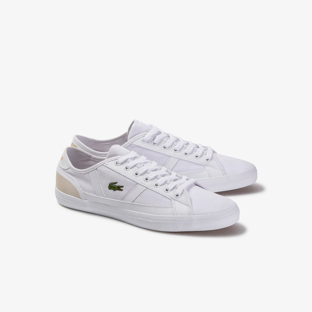 Mens   Sideline Textile Sneakers | Lacoste Wht/Off Wht • 65T