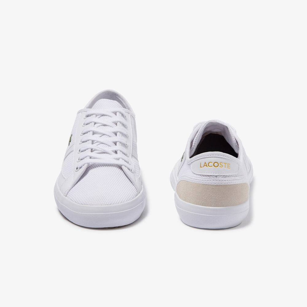 Mens   Sideline Textile Sneakers | Lacoste Wht/Off Wht • 65T