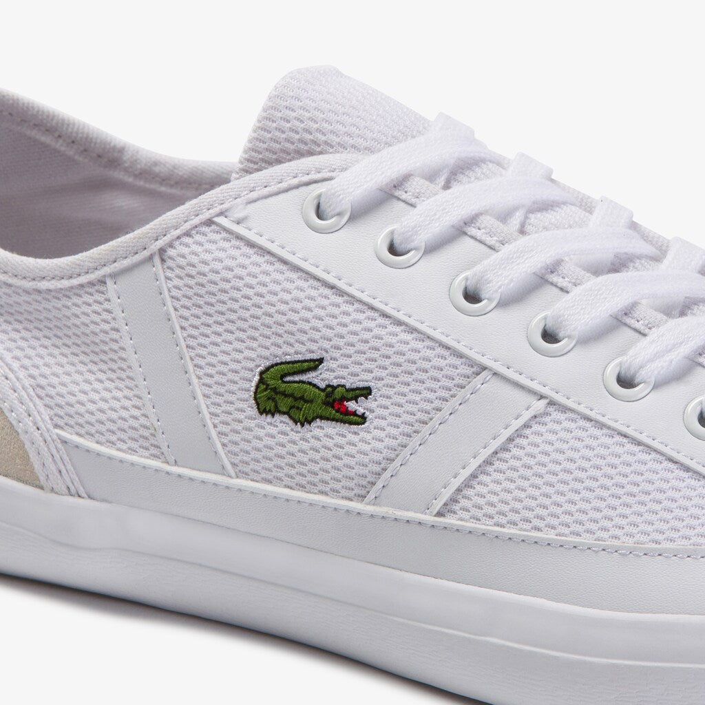Mens   Sideline Textile Sneakers | Lacoste Wht/Off Wht • 65T